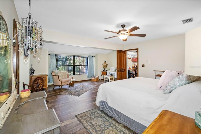 11109 Winn Rd, Riverview, FL 33569 - bedroom featuring wood finished floors and ceiling fan