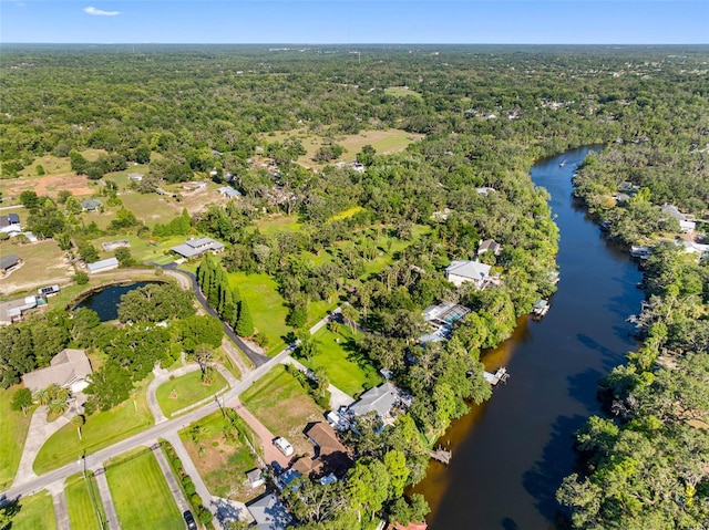 11109 Winn Rd, Riverview, FL 33569 - aerial overview of property's location with a large body of water and a heavily wooded area