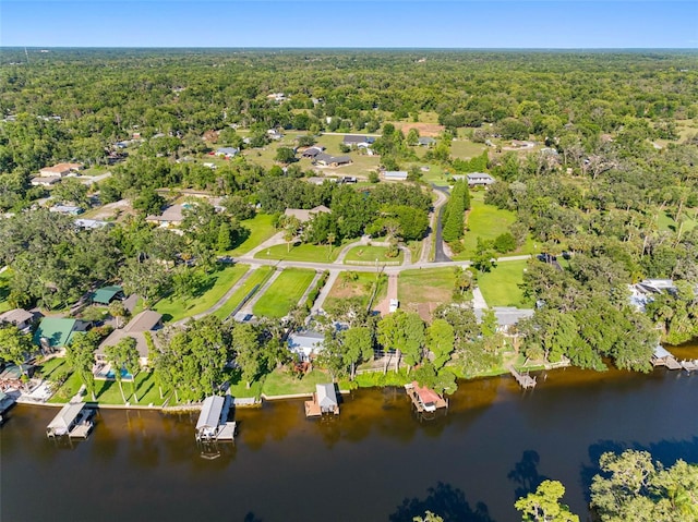 11109 Winn Rd, Riverview, FL 33569 - aerial view of property and surrounding area with a large body of water, a heavily wooded area, and nearby suburban area