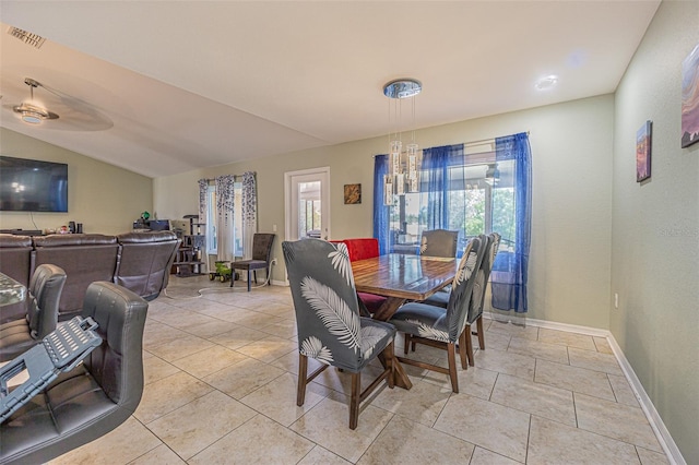 5432 Queen Ave, Spring Hill, FL 34609 - dining area with baseboards and lofted ceiling