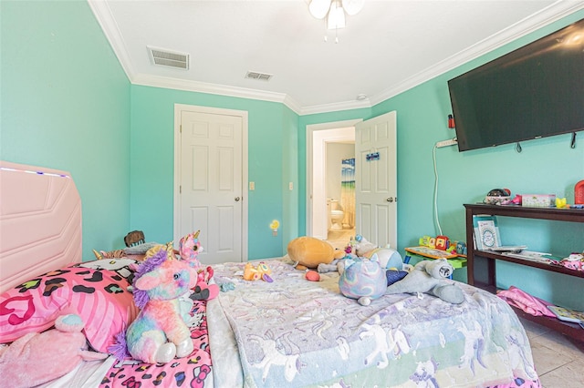 5432 Queen Ave, Spring Hill, FL 34609 - bedroom featuring ornamental molding
