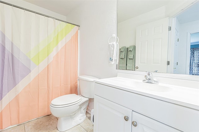 5432 Queen Ave, Spring Hill, FL 34609 - full bathroom with vanity, toilet, and tile patterned flooring