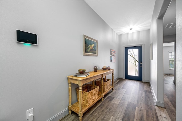 31775 Sun Kettle Loop, Wesley Chapel, FL 33545 - entryway featuring wood finished floors and baseboards