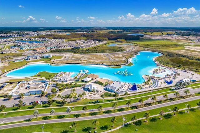 31775 Sun Kettle Loop, Wesley Chapel, FL 33545 - aerial view of a pool area and a large body of water