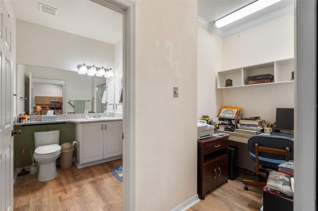 13200 W Newberry Rd Unit B8, Newberry, FL 32669 - office featuring light wood-type flooring, ornamental molding, and a sink