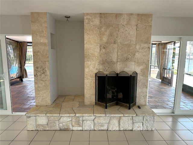 3654 Corsair Ct, New Port Richey, FL 34652 - detailed view of a tiled fireplace