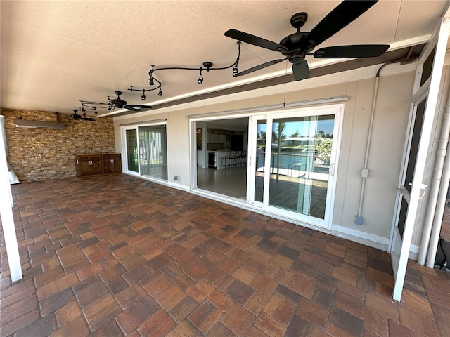 3654 Corsair Ct, New Port Richey, FL 34652 - view of patio featuring a ceiling fan