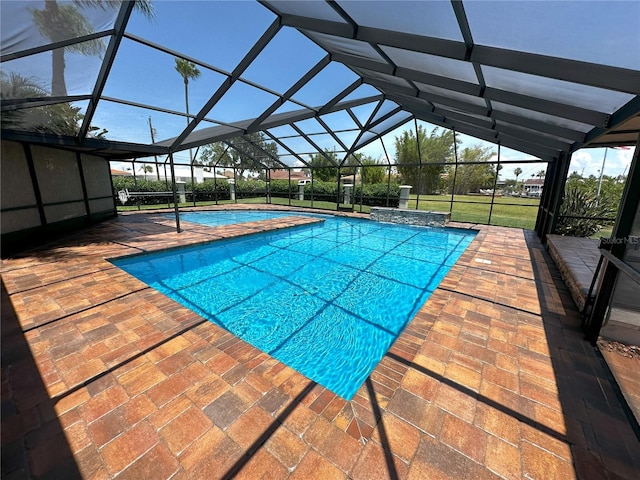 3654 Corsair Ct, New Port Richey, FL 34652 - outdoor pool featuring a patio and a lanai