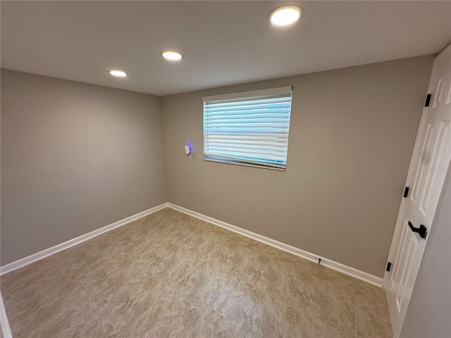 3654 Corsair Ct, New Port Richey, FL 34652 - spare room featuring recessed lighting and baseboards