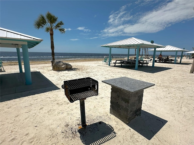 3654 Corsair Ct, New Port Richey, FL 34652 - view of property's community with a gazebo and view of water and beach