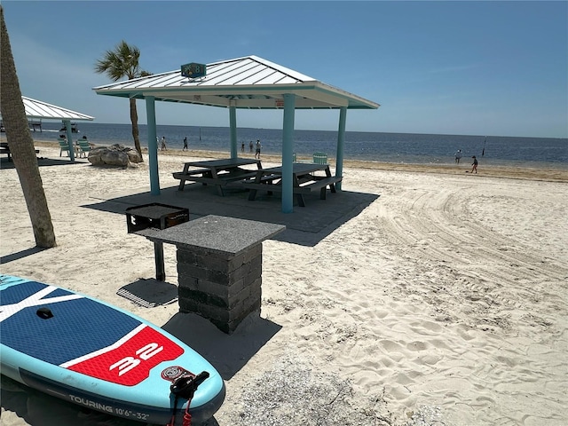 3654 Corsair Ct, New Port Richey, FL 34652 - view of property's community featuring a gazebo and view of water and beach
