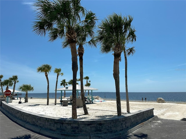 3654 Corsair Ct, New Port Richey, FL 34652 - water view with a gazebo and local beach
