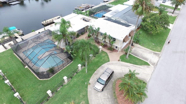 3654 Corsair Ct, New Port Richey, FL 34652 - aerial overview of property's location featuring a large body of water