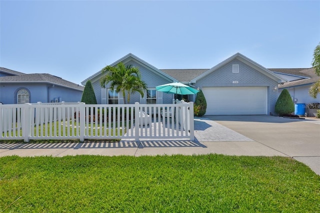 214 Lookout Dr, Apollo Beach, FL 33572 - view of front facade featuring concrete driveway, a garage, and brick siding