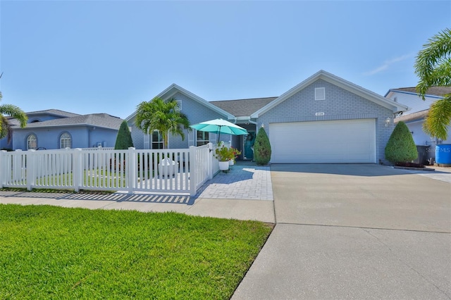 214 Lookout Dr, Apollo Beach, FL 33572 - view of front facade with a garage and driveway