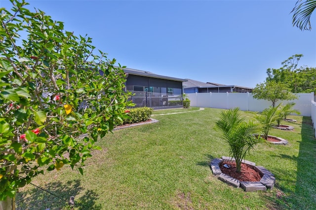 214 Lookout Dr, Apollo Beach, FL 33572 - view of yard with a sunroom
