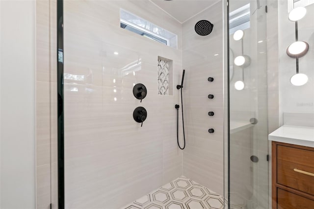 310 55th Ave S, Saint Petersburg, FL 33705 - bathroom with a stall shower and vanity
