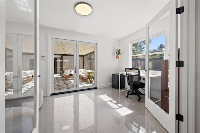 310 55th Ave S, Saint Petersburg, FL 33705 - office featuring french doors and baseboards