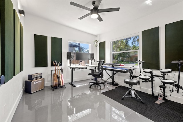 310 55th Ave S, Saint Petersburg, FL 33705 - office space featuring ceiling fan and baseboards