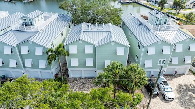 215 18th Ave, Indian Rocks Beach, FL 33785 - aerial view of property and surrounding area featuring a large body of water