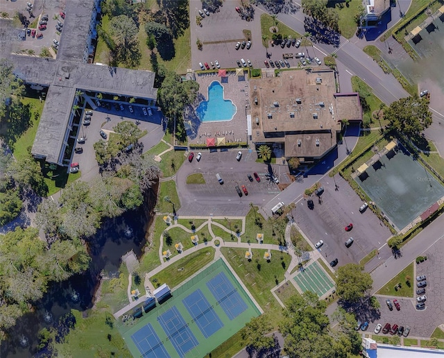2441 Persian Dr Unit 61, Clearwater, FL 33763 - aerial view of property's location featuring a pool area