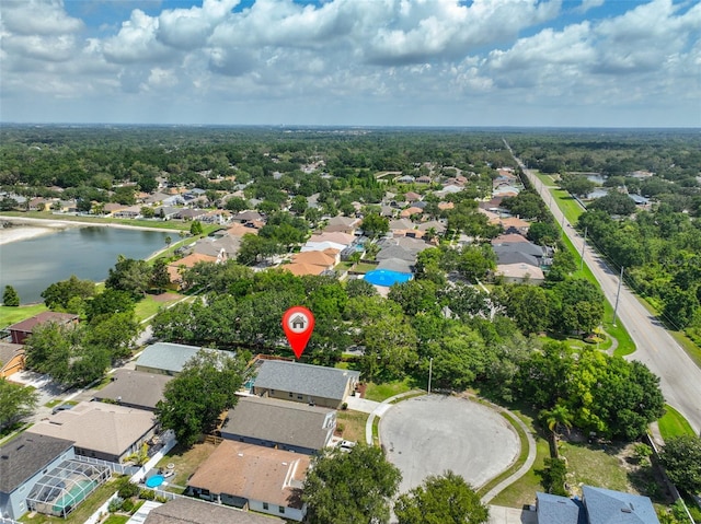 11726 S Stone Ln, Riverview, FL 33569 - aerial view of residential area featuring a nearby body of water