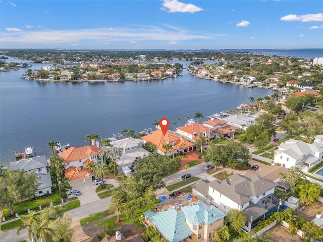 301 Bayview Dr NE, Saint Petersburg, FL 33704 - aerial perspective of suburban area with a nearby body of water