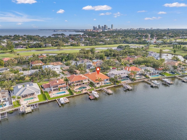 301 Bayview Dr NE, Saint Petersburg, FL 33704 - aerial view of residential area featuring a nearby body of water