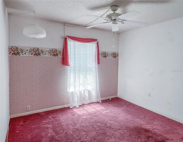 502 Chilt Dr, Brandon, FL 33510 - carpeted empty room featuring ceiling fan and a textured ceiling