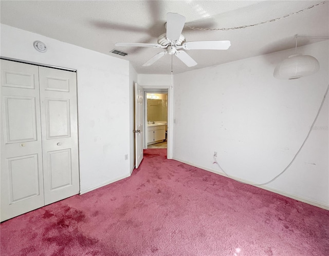 502 Chilt Dr, Brandon, FL 33510 - unfurnished bedroom featuring carpet flooring, a closet, ceiling fan, and baseboards