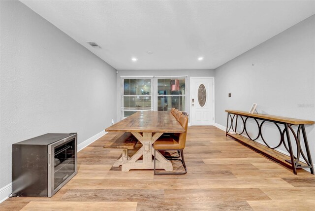 4726 W Fairview Hts, Tampa, FL 33616 - dining room with baseboards, light wood finished floors, and recessed lighting