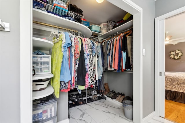 708 Westwood Cir, Brandon, FL 33511 - spacious closet with marble look tile flooring