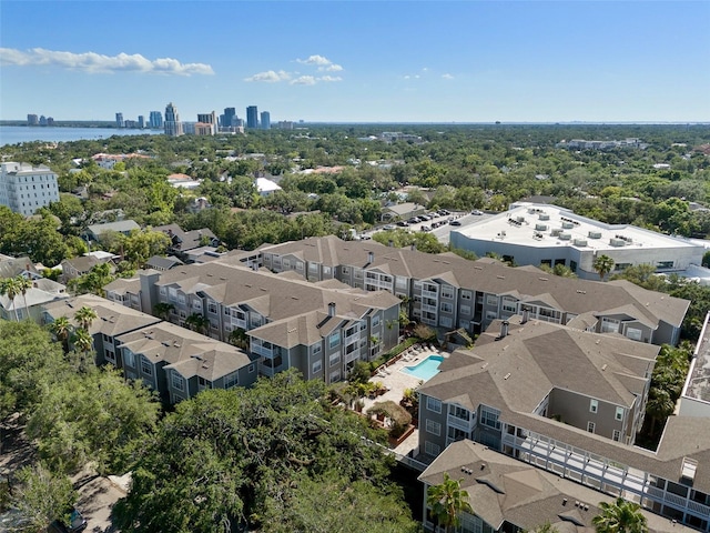 800 S Dakota Ave Unit 337, Tampa, FL 33606 - aerial view of city skyline and a pool