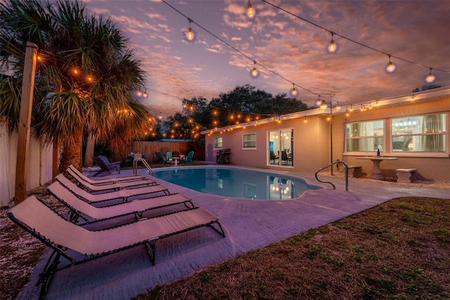 3485 Floral Dr, Largo, FL 33771 - view of swimming pool with a patio and a fenced backyard