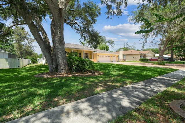 10306 Shalimar Wood Dr, Thonotosassa, FL 33592 - ranch-style home featuring a garage, concrete driveway, and stucco siding