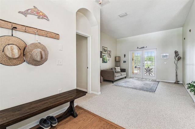 10306 Shalimar Wood Dr, Thonotosassa, FL 33592 - carpeted foyer featuring french doors and baseboards
