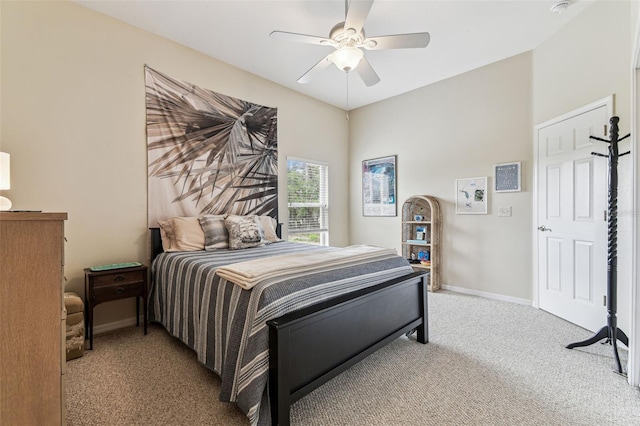 10306 Shalimar Wood Dr, Thonotosassa, FL 33592 - bedroom featuring carpet flooring, baseboards, and a ceiling fan