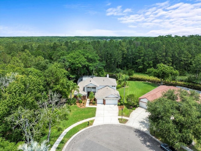 6127 Cezanne Ave, Lutz, FL 33558 - view from above of property featuring a heavily wooded area