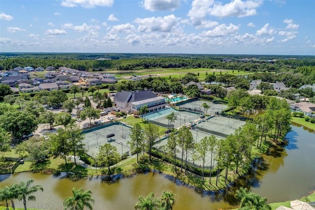 6127 Cezanne Ave, Lutz, FL 33558 - aerial perspective of suburban area featuring a nearby body of water