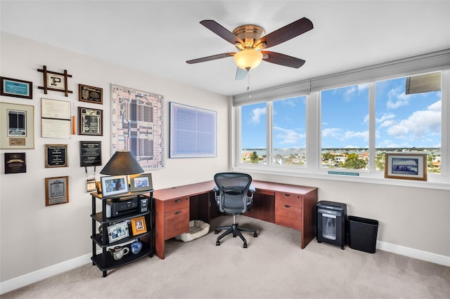 223 Island Way Unit 7F, Clearwater Beach, FL 33767 - carpeted office with baseboards and ceiling fan