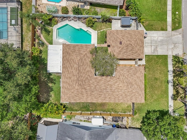 15005 Roundup Dr, Tampa, FL 33624 - drone / aerial view of a pool area
