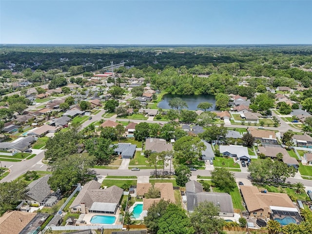 15005 Roundup Dr, Tampa, FL 33624 - aerial perspective of suburban area featuring a pool area