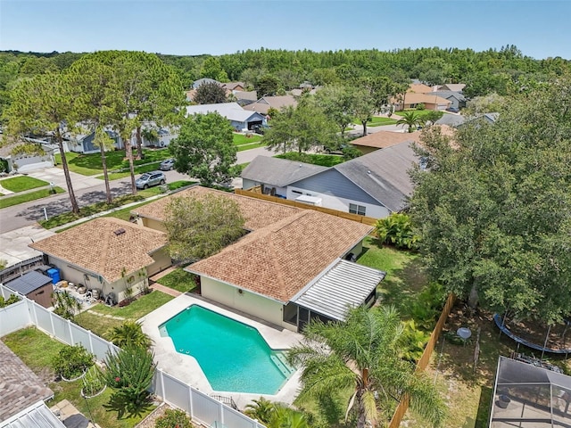 15005 Roundup Dr, Tampa, FL 33624 - aerial view of residential area with a pool