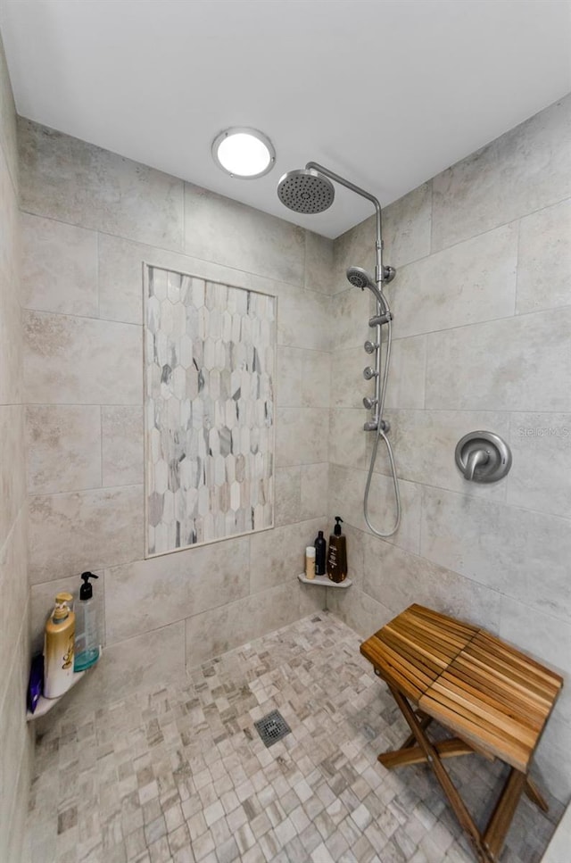 2700 Bayshore Blvd Unit 11405, Dunedin, FL 34698 - bathroom featuring a tile shower