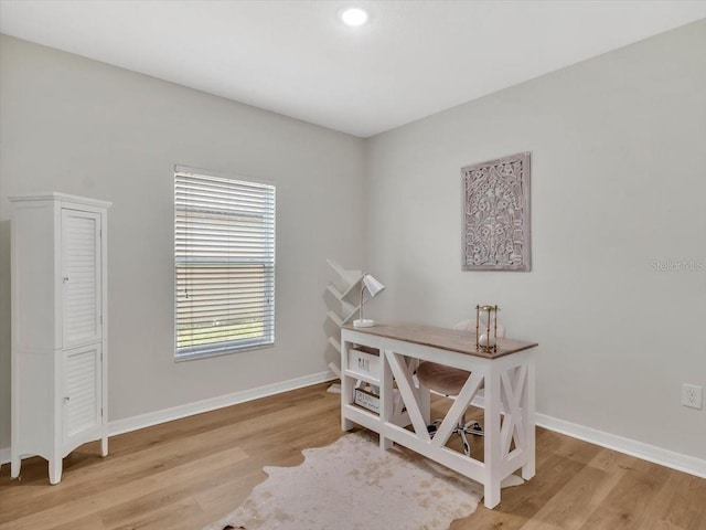 12428 Chaya Ct, Spring Hill, FL 34610 - office area featuring light wood finished floors and baseboards