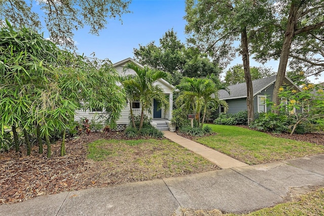 1211 14th St N, Saint Petersburg, FL 33705 - obstructed view of property with a front lawn