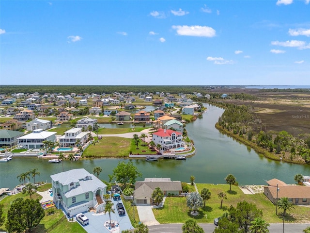 3226 Gardenia Dr, Hernando Beach, FL 34607 - aerial perspective of suburban area with a large body of water