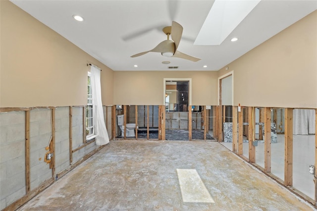 3226 Gardenia Dr, Hernando Beach, FL 34607 - unfurnished room featuring ceiling fan and recessed lighting