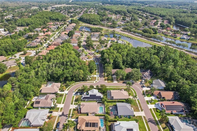 892 Crestridge Cir, Tarpon Springs, FL 34688 - aerial view of property's location featuring nearby suburban area and a large body of water