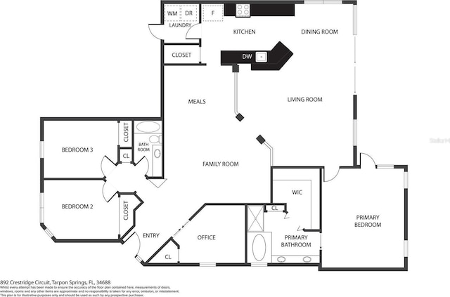 892 Crestridge Cir, Tarpon Springs, FL 34688 - property floor plan